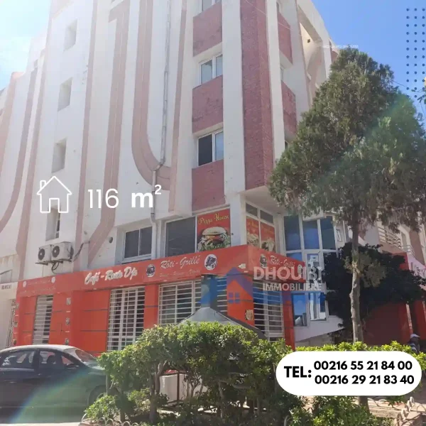 Sousse : Appartement a vendre s+2 7ay riath - Image 2