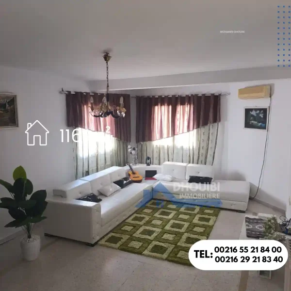 Sousse : Appartement a vendre s+2 7ay riath - Image 3