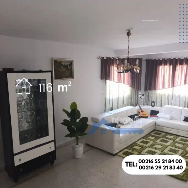 Sousse : Appartement a vendre s+2 7ay riath - Image 4