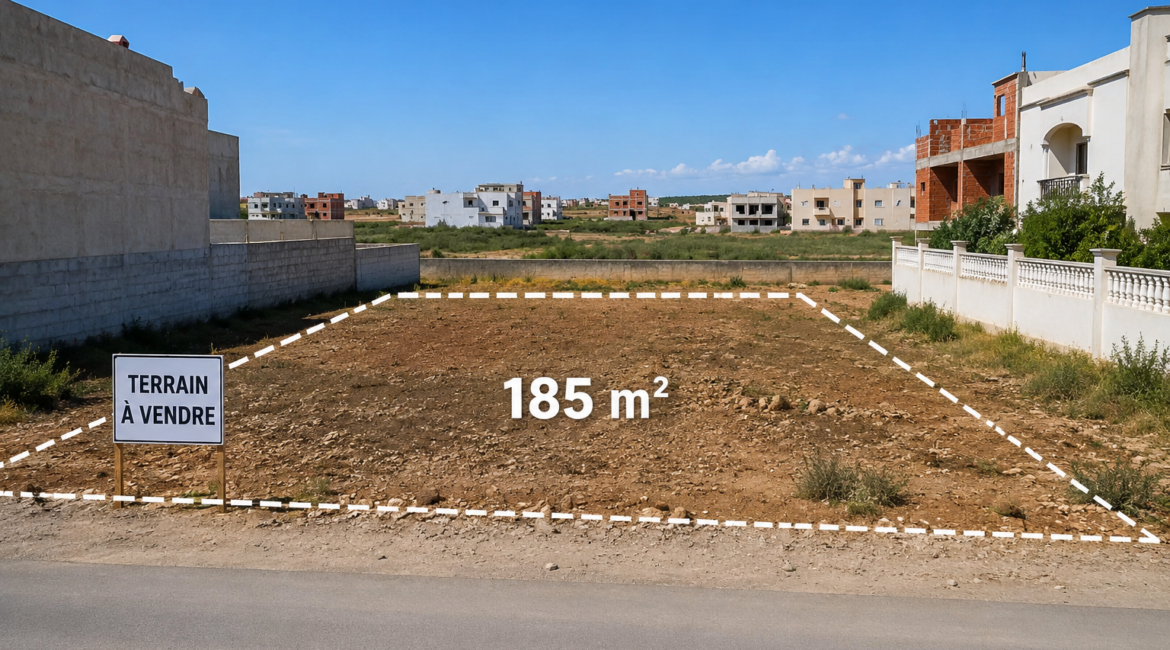 Terrain à vendre – 185 m²